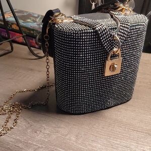 Chic Black and Gold Mini Bag